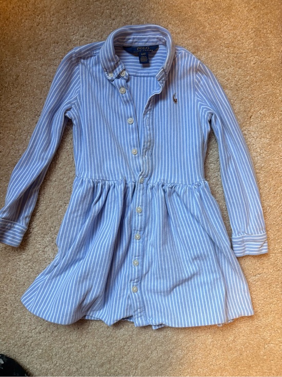 Polo Ralph Lauren Other - Polo by Ralph Lauren Blue and White Striped Button-Down Dress